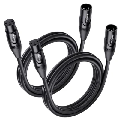 Bild av Cable Matters 2 Pack Premium XLR till mikrofonkabel 1,8 m