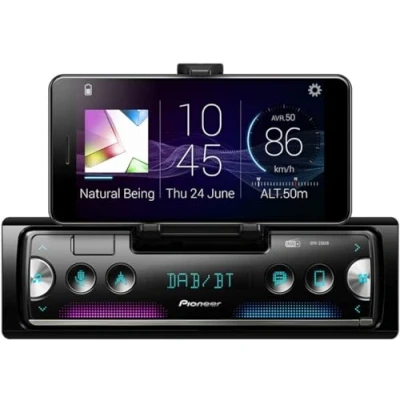 Bild av Pioneer Electronics SPH 20DAB AN inklusive DAB antenn, 1 DIN bilradio med RDS och DAB+, Bluetooth, USB för MP3, WMA, WAV, FLAC, Android stöd, iPhone kontroll, Smart Sync app