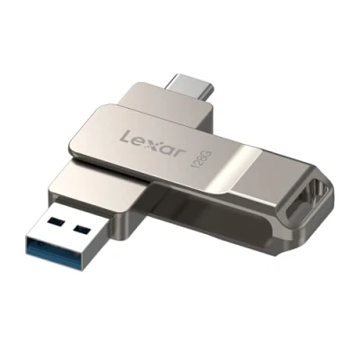 Bild av Lexar D40E 128 GB USB 3.2 Gen 1 Type C™ hoppenhet, C flashenhet, metallhölje svängbar design tumenhet (LJDD40E128G BNSNG)