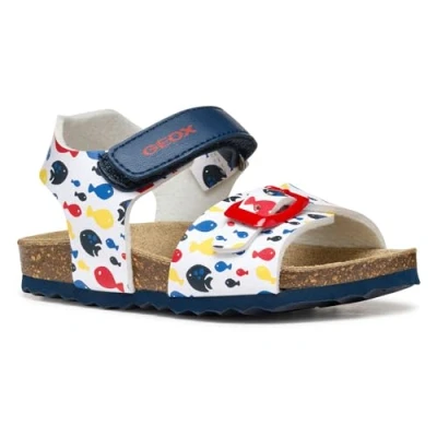 Bild av Geox Chalki BOY Sandaler för barn, Storlek: 24, White/red Konstmaterial