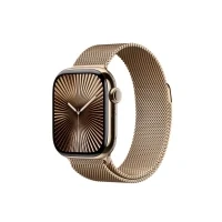 Bild av Apple Watch Series 10 (GPS + Cellular) 42 mm guld titan smart klocka med milanesisk loop nät av rostfritt stål handledsstorlek: 130 180 64 GB LTE, Wi Fi 4, UWB, Bluetooth 4G 34.4 g