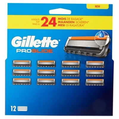 Bild av Gillette Proglide rakblad för män med 5 blad, 12 pack