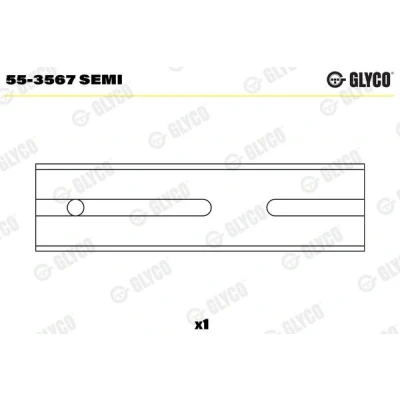 Bild av Övre bussning, vevstake GLYCO 55 3567 SEMI