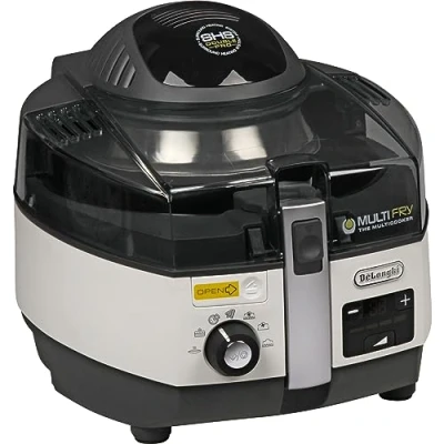 Bild av De&#039;Longhi MultiFry Extra Chef FH1394 Varmluftsfritös multicooker med 1,7 kg kapacitet, 7 kokprogram, cirkulationssystem 2 värmeelement, recept app, 2300 watt, grå/vit