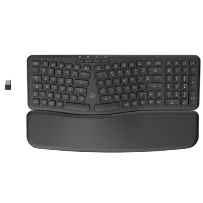 Bild av MOBILITY LAB Trådlöst ergonomiskt tangentbord med magnetisk handledsstöd bekväm design och naturlig hållning justerbar lutning numerisk platta + 16 genvägar Windows kompatibel