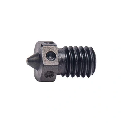 Bild av 1 st härdat stålmunstycke M6 munstycke 0,4 mm för 1,75 V6 Hotend Prusa utskrift PEI PEEK eller användning av kolfiberfilament (1 x