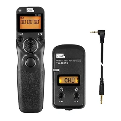 Bild av Pixel trådlös digitalkamera fjärrkontroll TW283 E3 intervallometer utlösare timer kompatibel med Canon EOSR R6 90D 250D 200D; Olympus EM1X EM1 III EM5 Fuji XT3 XT4 XT30