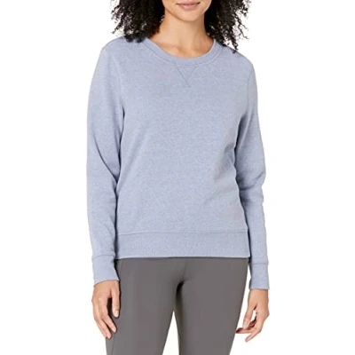 Bild av Amazon Essentials dam fransk frotté fleece rund hals sweatshirt (finns i plusstorlek), indigo blå ljung, X Large