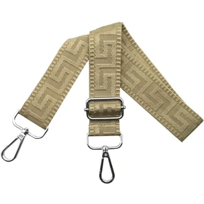 Bild av axelrem för väska väskremmar ombyte, justerbar väskrem bred 3,8 cm med silver karbinhake fickband bärrem handväskor dam, färgglad, K, Ren khaki, 80 130cm