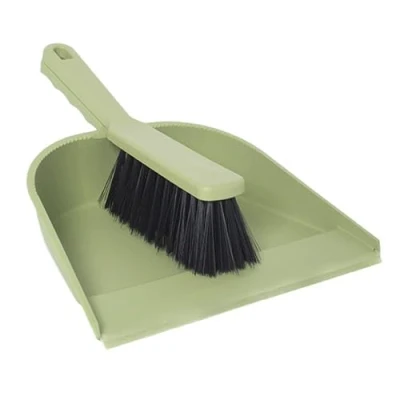 Bild av YORK handborste och spade med gummi handsopset sopskyffel set tillverkad av granulat ekologiskt sopset (grön), 8,5 x 5,5 2,5