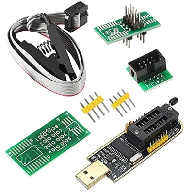 Bild av SOIC8 SOP8 Flash Chip IC CH341A USB programmerare EEPROM BIOS programmeringsmodul (SB clip adapter)