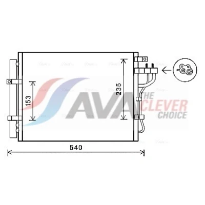 Bild av PRASCO KA5188D Condenseur De Clim avec déshydrateur 13,0 8,4 Aluminium 472 R 134a KIA: Picanto II