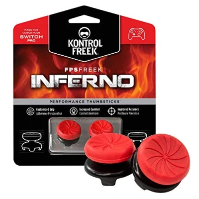 Bild av KontrolFreek FPS Freek Inferno för Nintendo Switch Pro Controller Performance Thumbsticks 2 höga konkava Röd