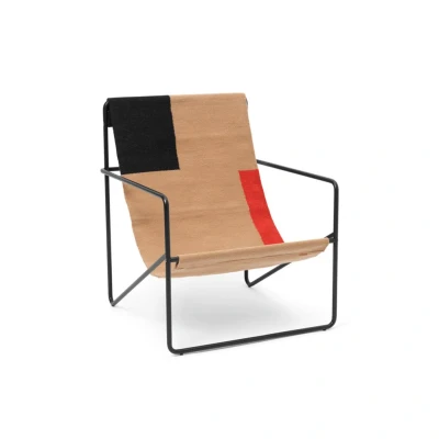 Bild av Ferm Living Desert Chair Fåtölj Block / Black W63 x H77,5 D66 cm