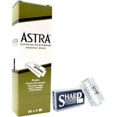 Bild av 100 Astra Platinum blad och 5 Sharp Titanium