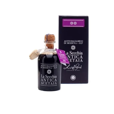 Bild av La Secchia Balsamvinäger från Modena &quot;Två Stjärnor&quot; PGI, Lagrad i 8 Ekfat, Medium låg Täthet, 250 ml Flaska med Doseringskork Kork, Handgjord Italien