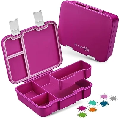 Bild av My Vesperbox Jin Bento Box barn matlåda extremt robust brödlåda, perfekt för dagis och skola, lila