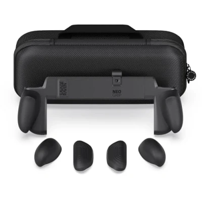 Bild av Savage Raven by Skull &amp; Co. NeoGrip Bundle for Nintendo Switch 2: An Ergonomic Grip Hard Shell Handheld Case with Replaceable Grips [to fit All Hands Sizes] [with Carrying Case] Black