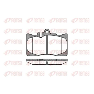 Bild av REMSA 0890.00 Jeu de plaquettes frein Essieu avant préparé pour indicateur d&#039;usure LEXUS: LS III, II