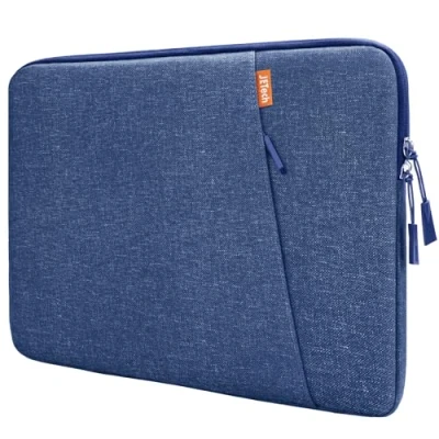 Bild av JETech Laptopfodral för 13,3 Tum MacBook Air/Pro, 14 Pro 2021 M1, 13 13,6 Notebook, Vattentätt, Stötsäker Laptopväska med Tillbehörsficka (Koboltblå)
