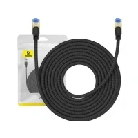 Bild av Baseus Braided network cable cat.7 Ethernet RJ45 10Gbps 10m (black) Svart 10 meter