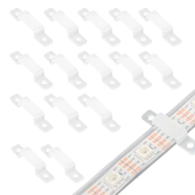 Bild av VIPMOON 100 pack LED silikon fästanordning klämma, remsa hållare fästelement fästklämmor för 10 mm SMD 5050 flexibla remsor