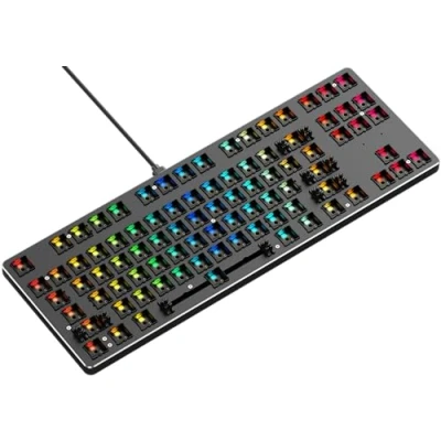 Bild av Glorious GMMK TKL (85 %) Barebones (endast chassi) Mekaniskt gamingtangentbord, egen individuell tangentbelysning, lätta byten, anpassningsbart, Amerikansk / ANSI layout Svart
