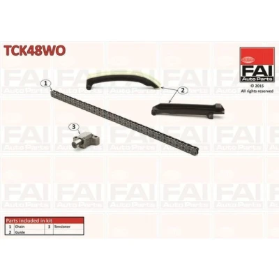 Bild av FAI AutoParts TCK48WO Jeu de distribution à chaînes sans joints, roues dentées Simplex, Chaîne vélo SMART: Fortwo I Coupe, Cabriolet