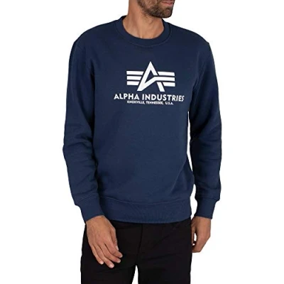 Bild av Alpha Industries Basic Sweater för män, New Navy, L