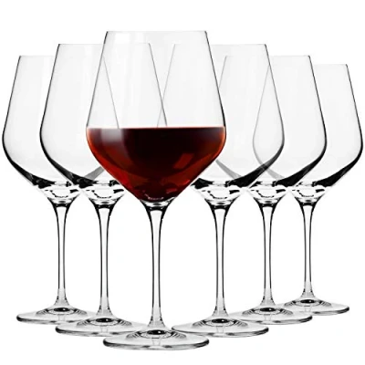 Bild av KROSNO Stora Bourgogne Röda Vinglas Set med 6 860 ML Splendour samlingen Kristallglas Perfekt för hem, restauranger och fester Diskmaskin säker