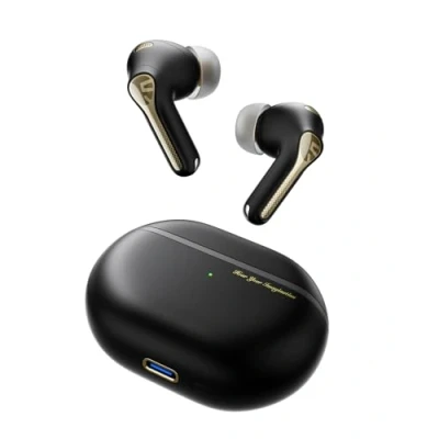 Bild av SoundPEATS Clear Transparent trådlösa hörsnäckor Bluetooth 5.3 hörsnäckor, brusreducerande 12 mm drivrutin och dubbel ENC mikrofon för tydliga samtal, 40 timmars speltid, spelläge