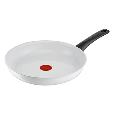 Bild av Tefal C41706 Ceramic Control stekpanna 28 cm säker keramisk tätning termosignal temperaturindikator enkel rengöring lämplig för induktion vit