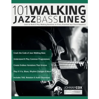 Bild av 101 Walking Jazz Bass Lines: Learn to Build &amp; Play Basslines on Every Essential Chord Sequence