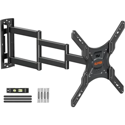 Bild av ELIVED Långarm TV väggfäste för de flesta 2660 tums apparater, hörn hållare utdragbar 749 mm, max. VESA 400 x rymmer upp till 35 kg, EV3017