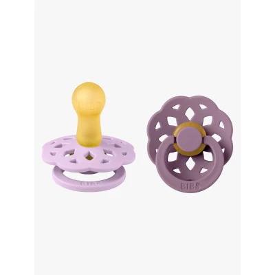 Bild av BIBS Boheme Napp 2 Pack Latex Stl Rund, Violet Sky/Mauve