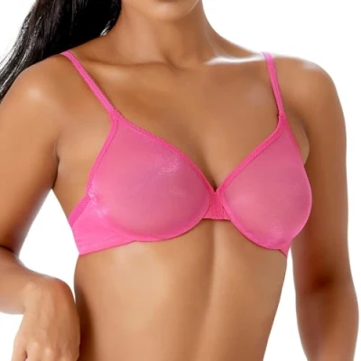 Bild av Gossard dam glansighet spets vardags bh, Magenta, 65B