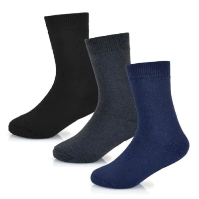 Bild av A2Z 4 Kids Pojkar Flickor Termisk Strumpor Ultimate Vinter Värme Tjock Socks AZ698 Black/Grey/Navy 3 Pack 7 10