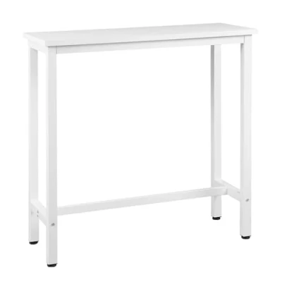 Bild av WOLTU BT33hei 1x barbord, bistrobord, högt bord, matbord, metallstomme, bordsskiva av MDF, ljus ek, 100x40x100cm (BxDxH)