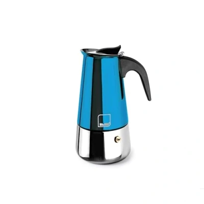 Bild av IBILI Moca Blue espressomaskin, 2 koppar, 100 ml, rostfritt stål, lämplig för induktion