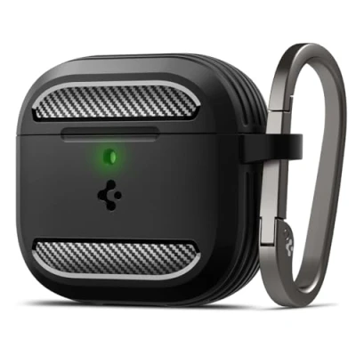 Bild av Spigen Rugged Armor Case Kompatibel med AirPods 4 (2024) Matte Svart