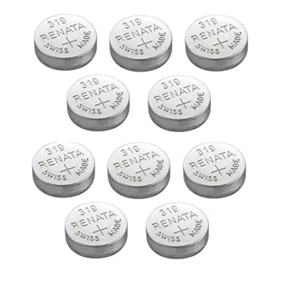 Bild av Renata 10 x 319 klockbatteri tillverkad i Schweiz silveroxid 1,5 v (SR527SW)