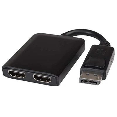 Bild av PremiumCord MST Adapter DisplayPort till 2X HDMI, förlängd spegelfunktion, Video 4K @ 60Hz UHD 2160p, Full HD 1080p, längd: 20 cm, svart