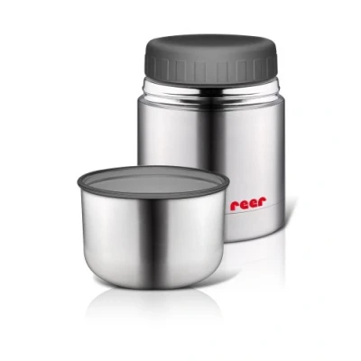 Bild av Reer 90430 varmhållningsbox i rostfritt stål för mat med mugg, 350 ml, 1 styck (1 pack)