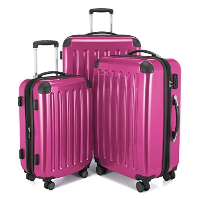 Bild av HAUPTSTADTKOFFER Alex bagage resväska hård sida spinnvagn 4 hjul expanderbar, Magenta, Set, Bagageset