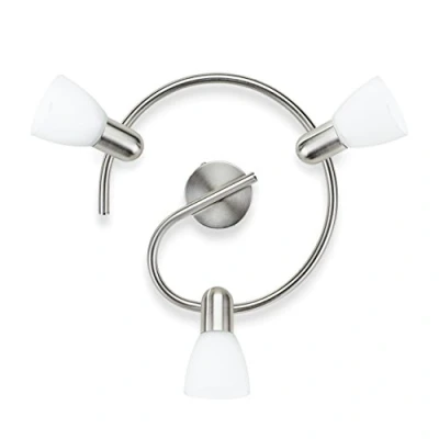 Bild av Signify Phillips Essentials Burlap Taklampa, Nickel, Kräver 3 x 40 W 230 V E13 Glödlampor
