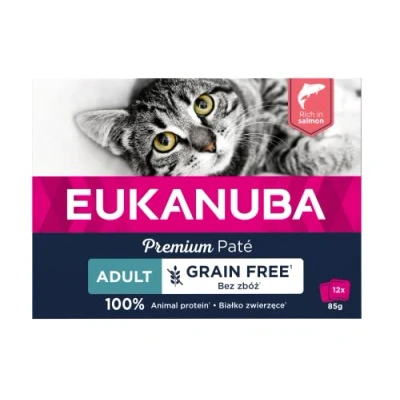 Bild av Grain Free Adult Salmon Paté Kattfoder 12 x 85