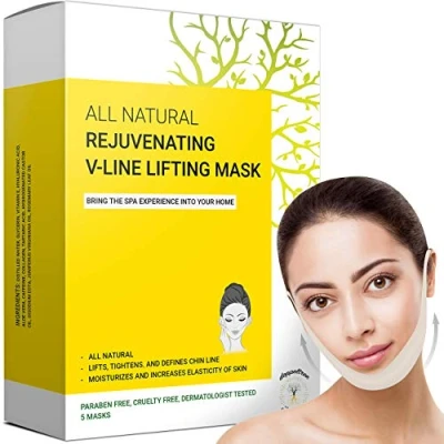 Bild av Double Chin Reducer &amp; Remover, V Line Lifting Face Mask, Slimmer Lifts, Tightens Jawline and Formulated in San Francisco (5 Masks)