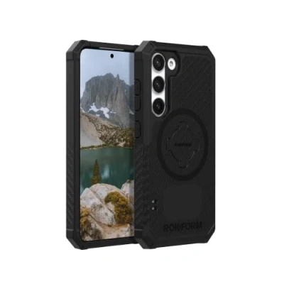Bild av Rokform Galaxy S23 fodral, robust serie, magnetiskt fodral med vridlås, dropptestad rustning (svart)