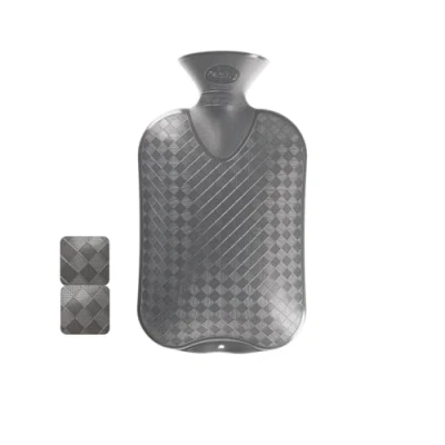 Bild av Fashy 6420 21 varmvattenflaska termoplast värmeflaska i slät design, luktfri, återvinningsbar, robust och hållbar, foglös, smal flaskhals 2,0 liter, antracit