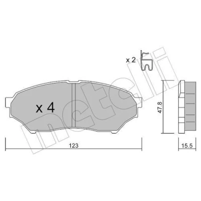 Bild av Bromsbeläggssats, skivbroms METELLI 22 0397 0